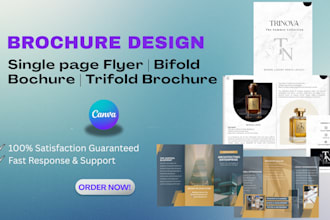 design professional bifold or trifold brochures