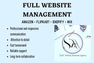 provide complete website management and maintenance services