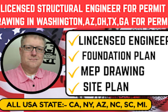 licensed structural engineer for permit drawings in washington az ga for permit