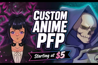 draw your oc anime, fantasy or pfp