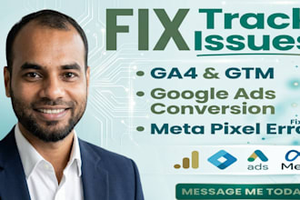 fix ga4, GTM, google ads, and meta pixel tracking issues