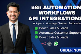build advanced n8n automation and whatsapp chatbot ai agent workflows
