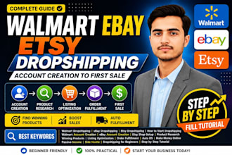 do walmart to ebay etsy dropshipping , product research and listings