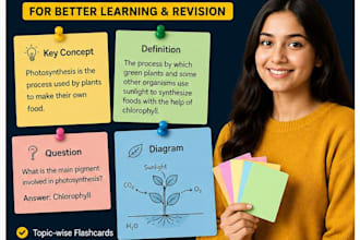 create custom study flashcards for any topic or exam
