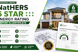 provide nathers 6 star energy rating report and certificate