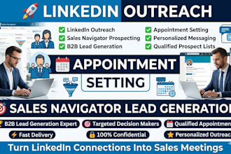 do linkedin outreach and appointment setting using sales navigator