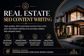 write SEO content and social media posts for real estate agents