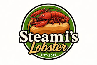 design awesome lobster logo with unlimited revision