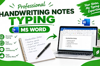 type handwritten notes, books and manuscripts
