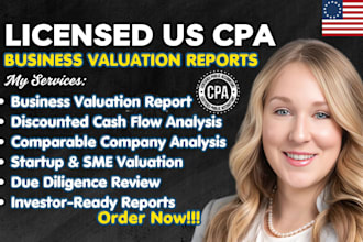 prepare certified business valuation report, startup and small busines valuation