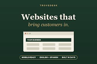 design a modern responsive website for your small business