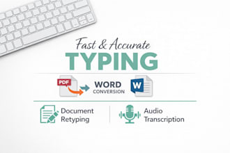 type, retype, or convert your documents with accuracy