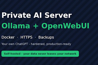 set up a private self hosted ai server with ollama and openwebui