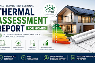 prepare professional thermal assessment report for homes