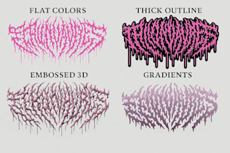 design a metal band logo