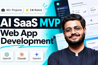 develop ai saas mvp and ai web application