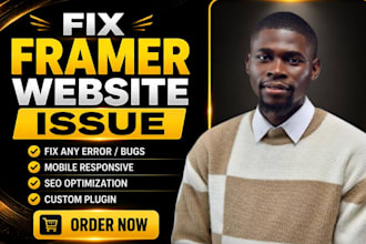 help you fix issues, errors and bugs on your framer website