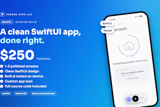 build a custom swfitui native ios app end to end for you