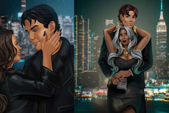 draw nsfw fantasy romance book cover illustration amazon kdp ebook cover art
