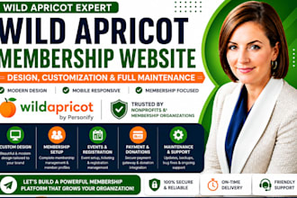 design, redesign or customize wild apricot membership website professionally