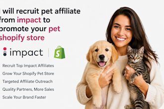 recruit high quality impact affiliates to promote your shopify pet store