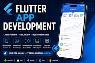 develop a flutter android app with sqlite database