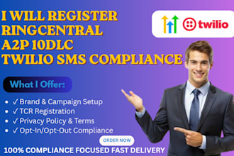 do ringcentral a2p 10dlc registration, tcr compliance gohiglevel a2p 10dl