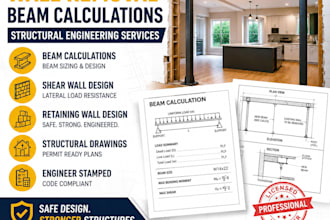 do load bearing wall removal, beam calc, shear wall, retaining wall design