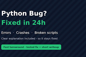 fix your python script, bug or error fast