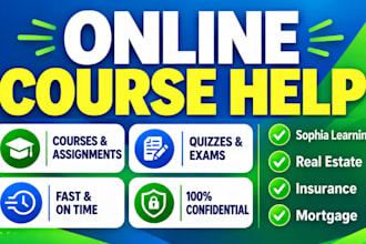 do online course, sophia learning and real estate course