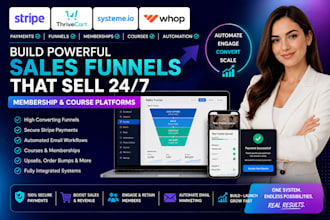 build stripe thrivecart systeme io whop membership course sales funnel platforms