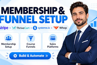 build stripe thrivecart systeme io whop membership course sales funnel platforms