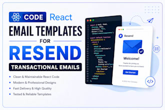 code react email templates for resend transaction emails