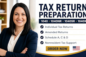 prepare form 1040, 1040nr, 1040sr, and amended tax returns