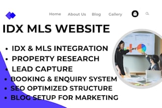 design a luxury real estate website with idx mls integration