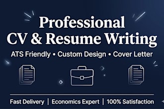 write professional CV and resume for you