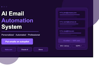 build an ai email automation system with makecom and brevo