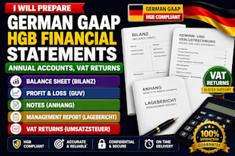 prepare german gaap hgb financial statements, annual accounts and vat returns