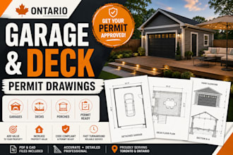 prepare ontario toronto garage and deck permit plan