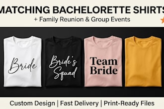 design custom bachelorette family reunion group event shirts