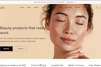 setup shopify schema makeup skincare website cosmetics lipstick beauty website