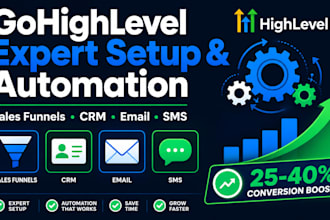 go high level setup sales funnels automation CRM email SMS