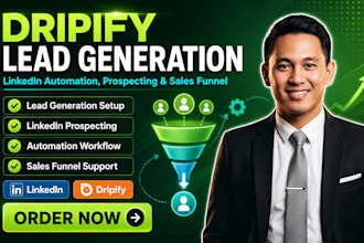setup dripify linkedin lead generation automation prospecting sales funnel