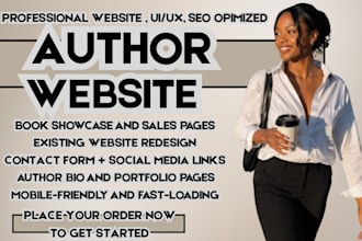 author website design author landing page author branding website book promotion