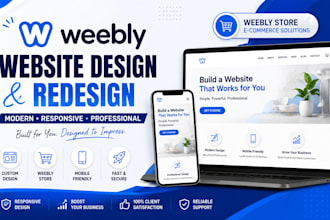 do weebly website design or weebly redesign and weebly online store