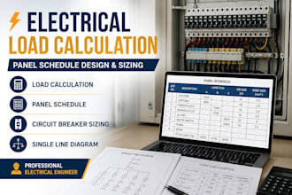 do electrical load calculation and panel schedule design
