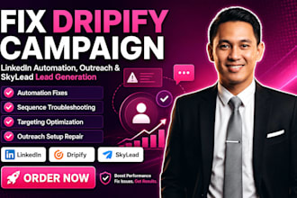 fix dripify linkedin automation outreach campaign skylead lead generation