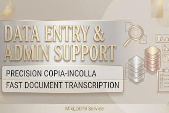 un lavoro professionale di data entry ed inserimento dati