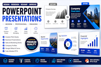 design modern powerpoint presentation corporate presentation business pitch deck
