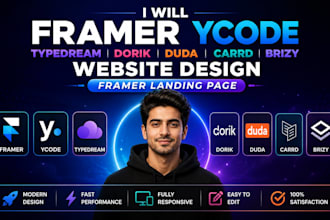 framer ycode typedream dorik duda carrd brizy website design framer landing page